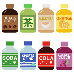 小さなペットボトル飲料　small plastic bottle