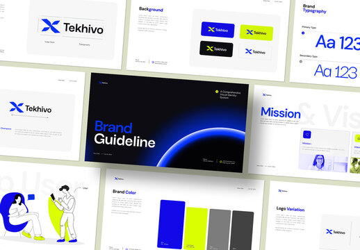 Modern Corporate Branding & Brand Identity Guidelines Presentation Template