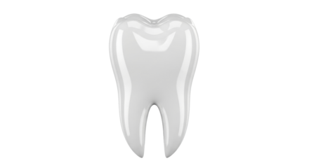 Isolated human molar tooth for dental treatment, hygiene, and oral healthcare concept