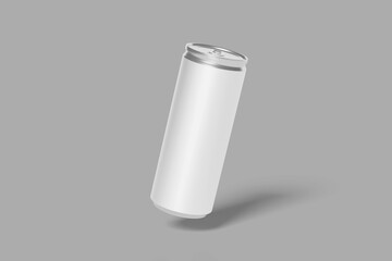 Blank Drink Can Mockup on Light Background