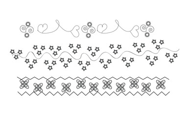 vector set of decorative elements on white background