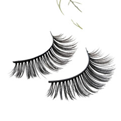 Glamorous False Eyelashes. Beauty Cosmetic Lashes for Eye Makeup Enhancement. on transparent background