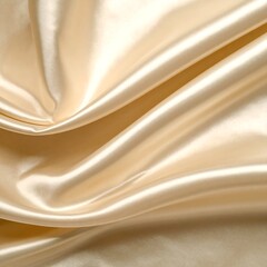 Fototapeta premium Elegant Champagne Silk Fabric - Smooth Texture and Luxurious Drapes.