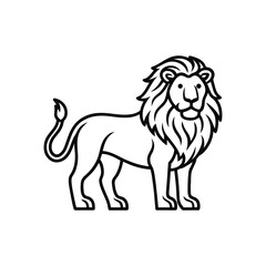 Stylized lion illustration isolated on white background

