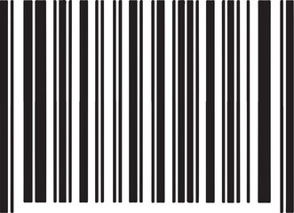 Barcode for Shipping, Trade Import Export Hand-drawn Sketch Drawing Vector Illustration, Line Linear Symbol Engraving Coloring Book, Black and White Isolated