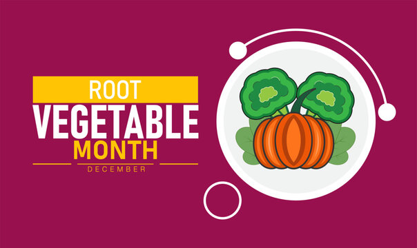 Root Vegetable Month Poster Banner and Background Abstract Design Template Featuring Colorful Carrot Beet Potato and Radish Illustration for Healthy Eating Nutrition Awareness and Farm Harvest Celebra - Powered by Adobe