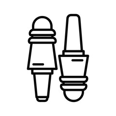 Two wine stoppers, one conical and one rounded