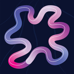 Obraz premium Abstract gradient line art creates a modern and dynamic design element