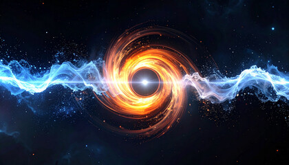 Obraz premium Abstract swirling vortex in space 