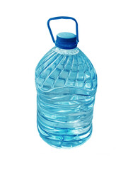 Large plastic 6 liter bottle of drinking water