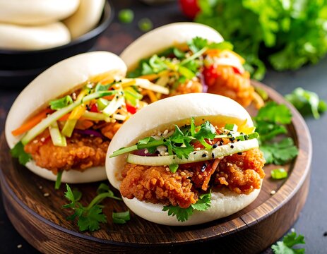 Delicious Bao Buns - A Culinary Delight of Asian Street Food.