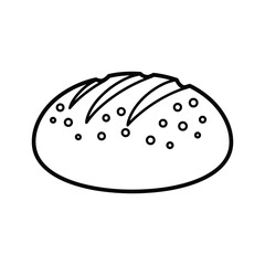 Illustration of a loaf of bread, perfect for bakery and foodrelated designs