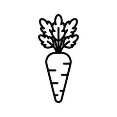 Illustration of a fresh carrot, perfect for healthy eating and vegetable designs