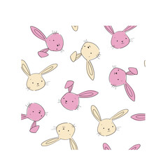 Cute cartoon bunny illustration set for Easter and spring design