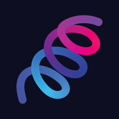 Vibrant spiral design for modern background with a dark backdrop
