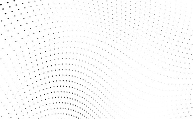 Naklejka premium Abstract halftone wave dotted background
