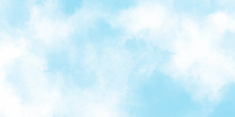 cloudy sky with color and white clouds filling the frame in an artistic watercolor painting style clouds background.