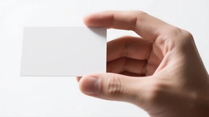Obraz premium Hand holding white card