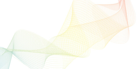 Abstract colorful blue; curve and wave lines on transparent background. Futuristic technology and dynamic wave pattern. vector illustrate	