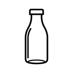 Minimalist outline of a glass bottle, perfect for logo or icon design