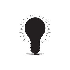 Creative light bulb idea silhouette