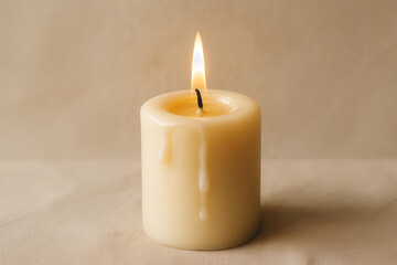 Cream Candle