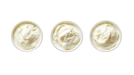 Three oval cameo portraits of women isolated on transparent background