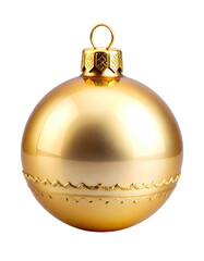 Golden Christmas ornament decoration for festive holiday season.
