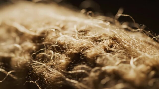 Wool Texture Macro, Natural Fiber Background, Sheep Fleece