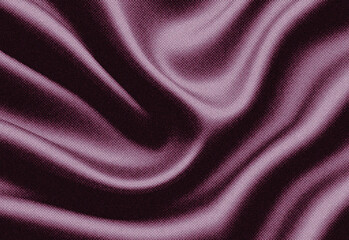 Obraz premium Close-up of rich purple velvet fabric with soft draped folds, luxurious texture and dramatic lighting, showcasing glossy surface detail ideal for fashion, interiors, and backdrops