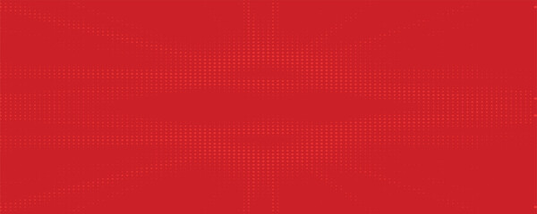 Red comic sunburst effect background with halftone. pop art comic-style vector background.