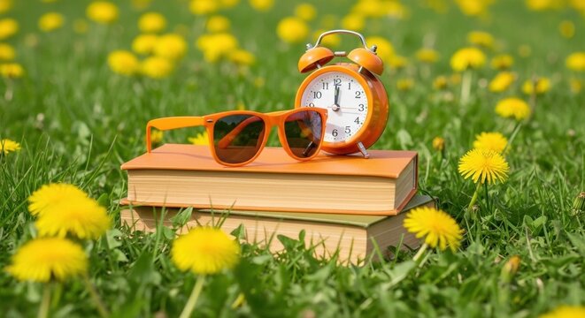 book and flowers - Powered by Adobe