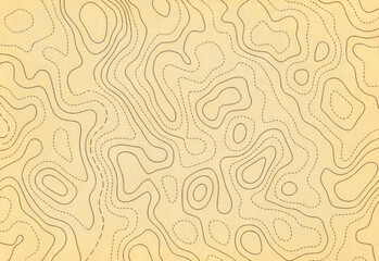 Abstract contour pattern on a beige textured background resembling a topographic map with winding lines, subtle shading, and organic shapes for versatile design, print and branding