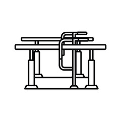 Parallel bars for gymnastics or physical therapy