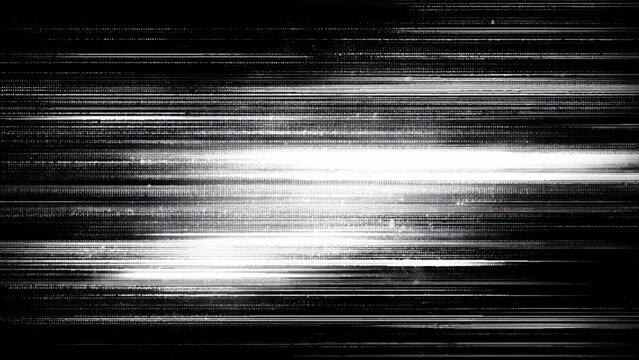 Abstract White Light Speed Trails with Sparkles on Black Background.