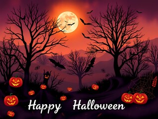 halloween background with pumpkin