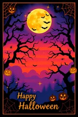 halloween background with pumpkin