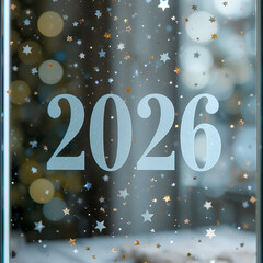  2026 festive, new year, card 