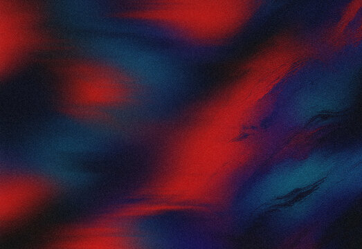Abstract red and blue cosmic swirl texture with grainy speckled surface, a vibrant dynamic color field for modern design, digital background, art decor, and advertising visuals