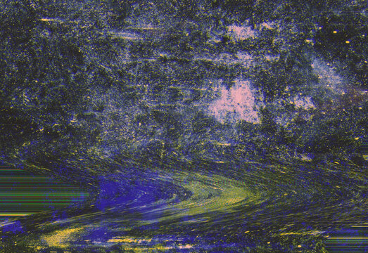 Atmospheric night-road scene featuring neon light trails and abstract digital noise across a moody urban highway, delivering cinematic, futuristic vibes for technology and travel projects