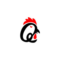 Rooster Letter Q Logo.eps