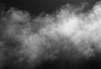 Dark cinematic fog and mist swirl across a grayscale scene, creating a moody atmospheric texture ideal for background design, dramatic visuals, and cinematic composition