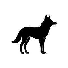 Wild Wolf Animal Silhouette Graphic Design