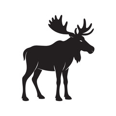 deer silhouette vector illustration