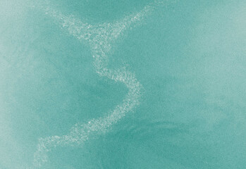 Close up of a turquoise textured background with subtle grain and a soft white curved line, a versatile abstract design ideal for website banners and marketing materials