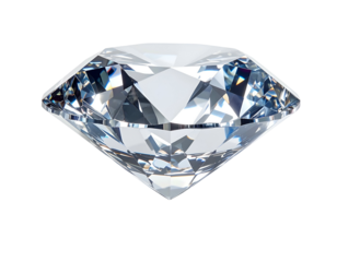 Brilliant cut clear gemstone facets sparkle against black