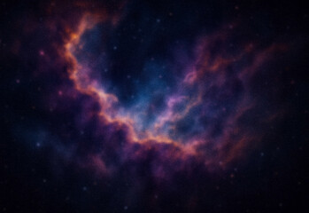 Vivid nebula and star field in deep space with swirling pink, purple and blue gas and glowing edges, a striking cosmic scene suitable for science, technology and design projects
