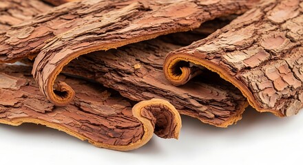 Close up of dried tree bark texture and pattern