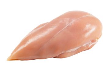raw chicken breast, ready for meal preparation . Isolated on transparent background, png