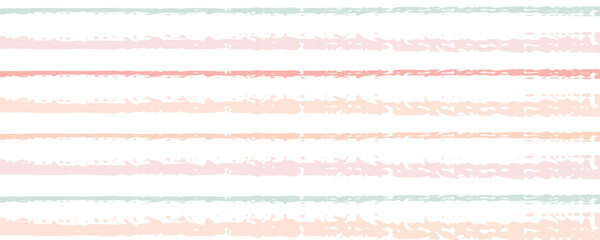Hand drawn striped pattern, pink, orange and green girly stripe seamless background, childish pastel brush strokes. vector grunge stripes, cute baby paintbrush line backdrop